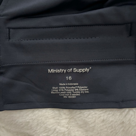 Ministry of Supply Women's Kinetic Pull-On Pant in Navy Size 16 NEW Stretch Work - Picture 10 of 13